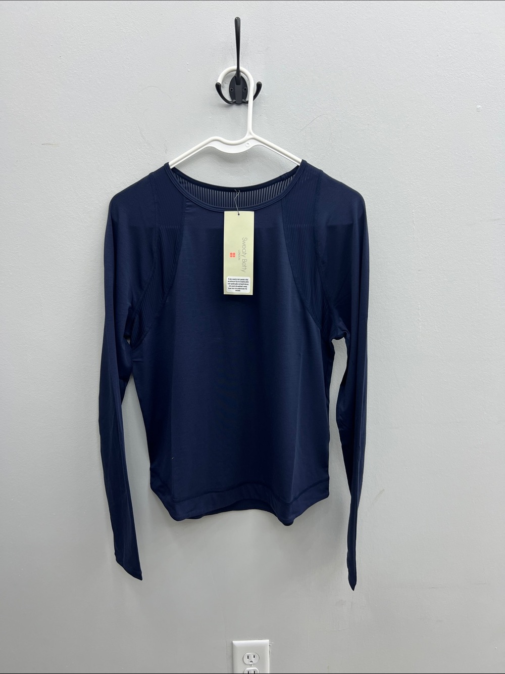 Sweaty Betty Navy Long Sleeve Crew Neck Top